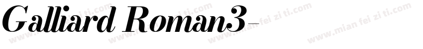Galliard Roman3字体转换